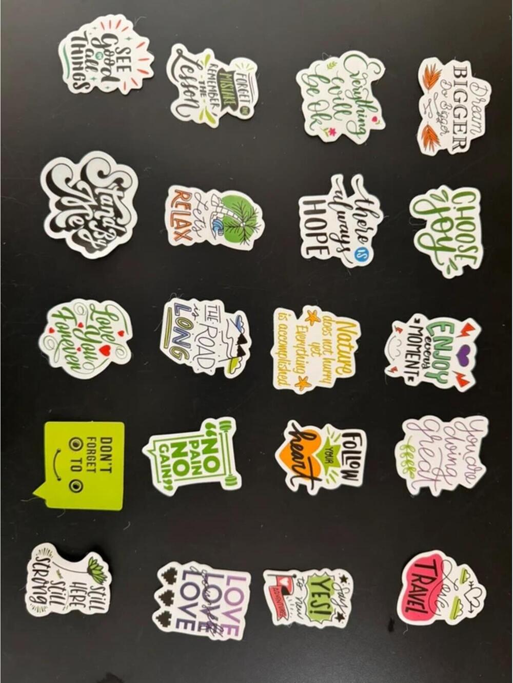 Inspirational Quote Sticker Bundle – Travel, Love, Positive Sayings (20+ pcs)